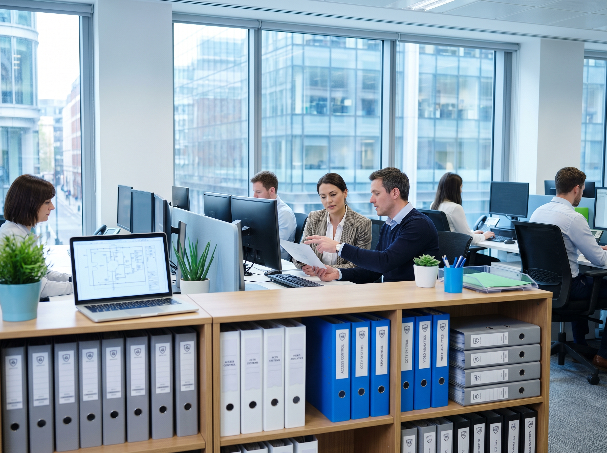 A knowledge base of kit manuals and process documents for a security firm.